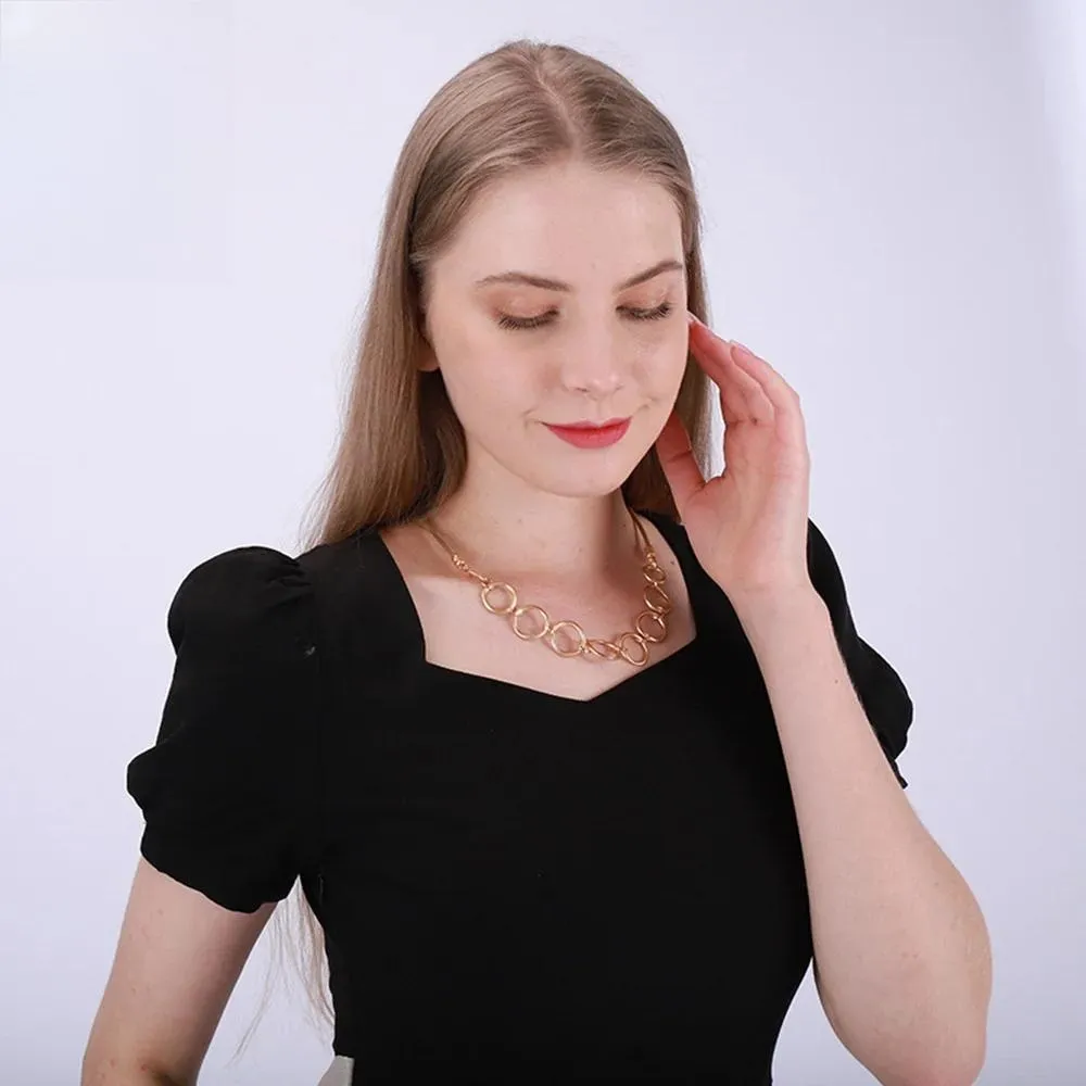 Fashion Exaggerated Charms Neck Chokers Metal Necklace Luxury Jewelry for Women