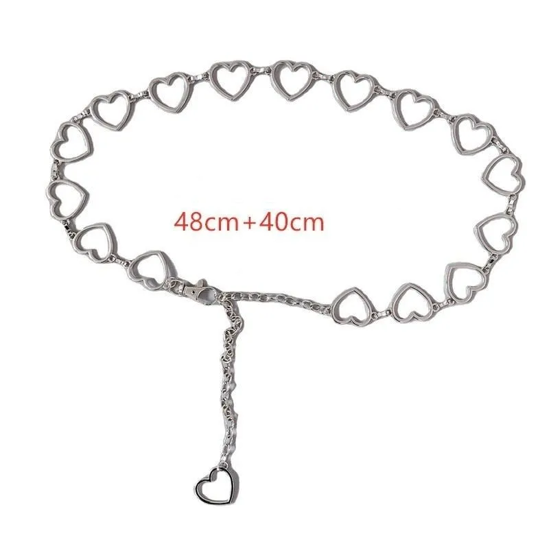 Fashion Heart Shaped Metal Waist Chain Belt