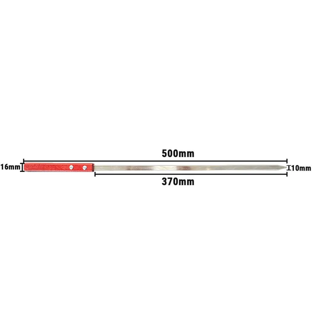 Flat Metal Kebab Skewers - Flaming Coals