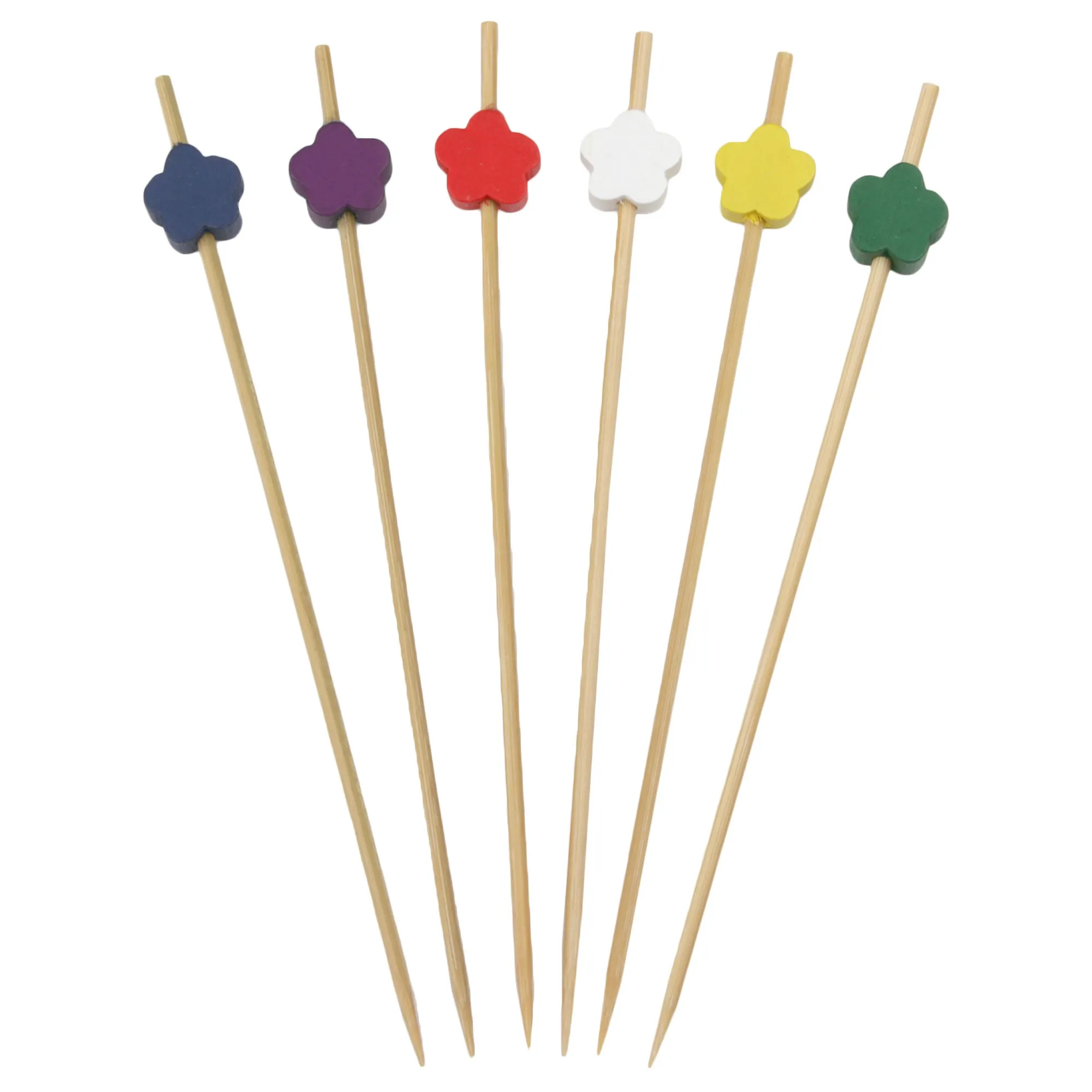 Flower Bamboo Food Picks