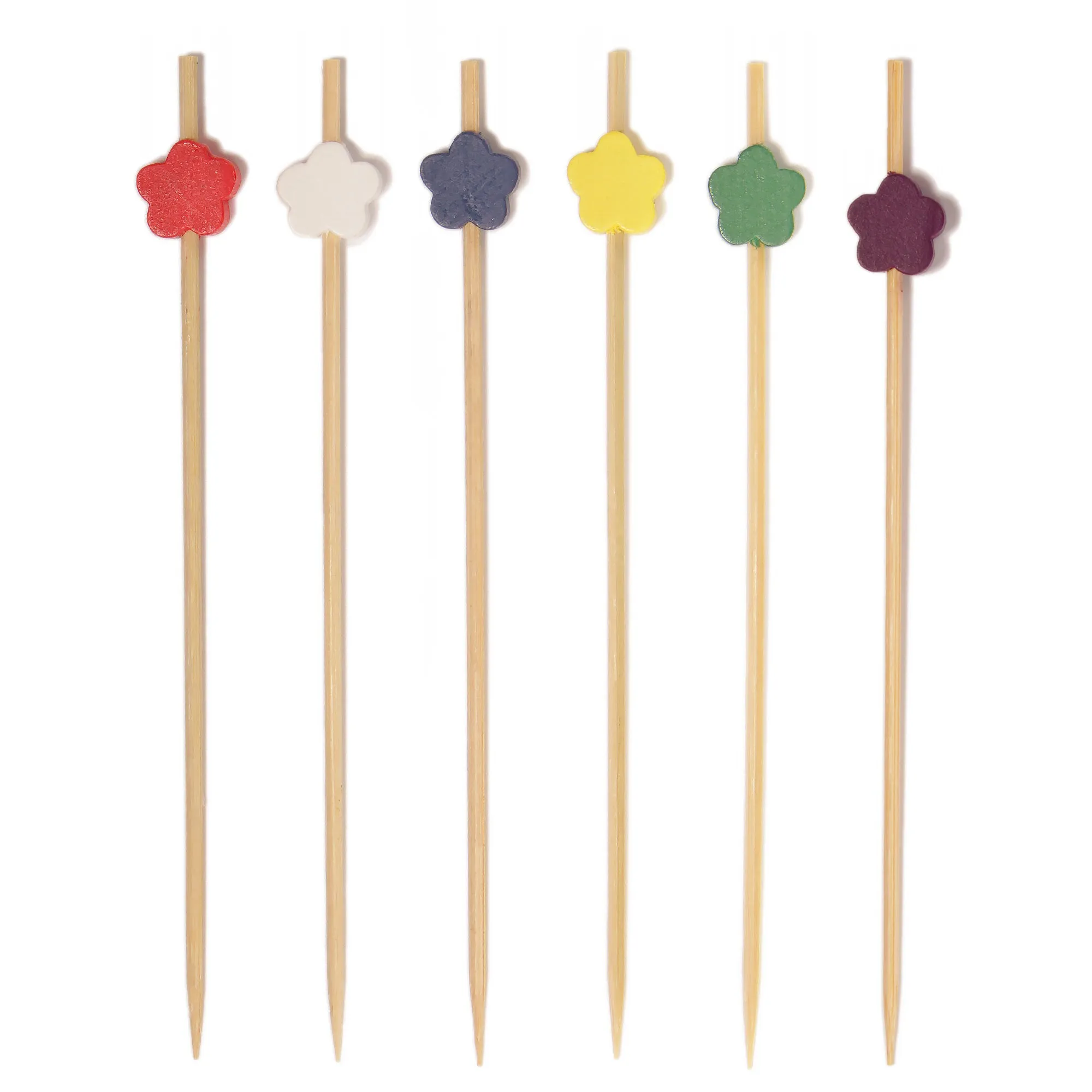Flower Bamboo Food Picks