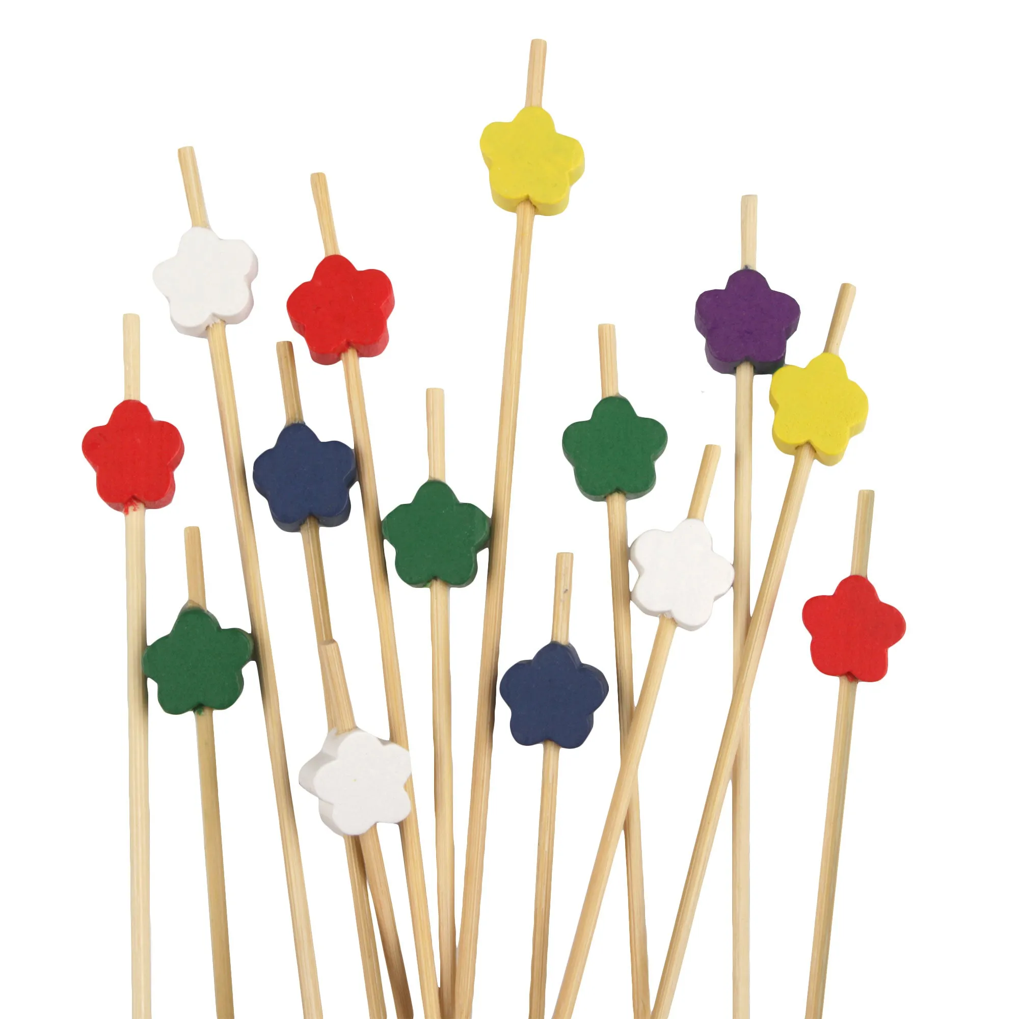 Flower Bamboo Food Picks