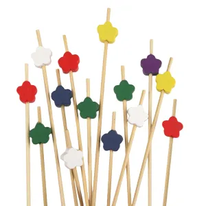 Flower Bamboo Food Picks