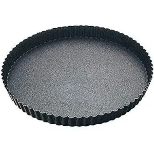 FLUTED ROUND TART MOULD - FIXED BOTTOM - NON STICK D: 280mm