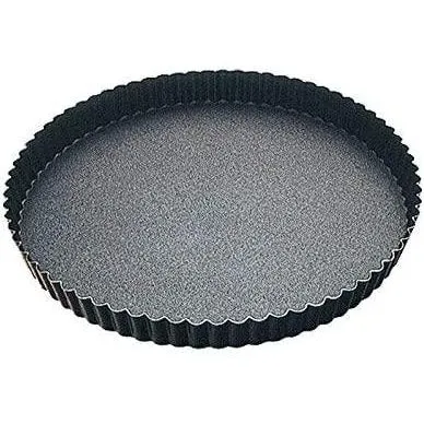 FLUTED ROUND TART MOULD - FIXED BOTTOM - NON STICK D: 280mm