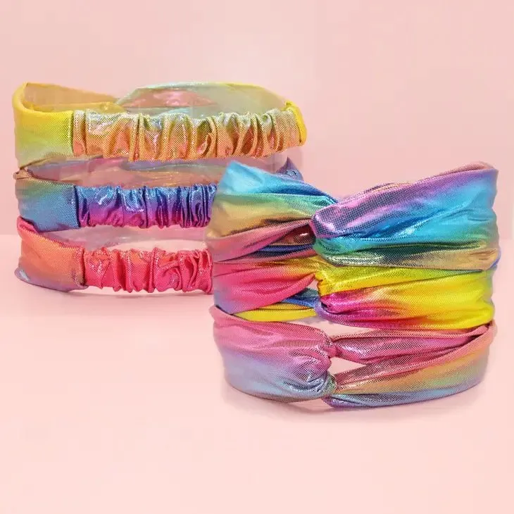 Frog Sac Metallic Mermaid Knot Headbands