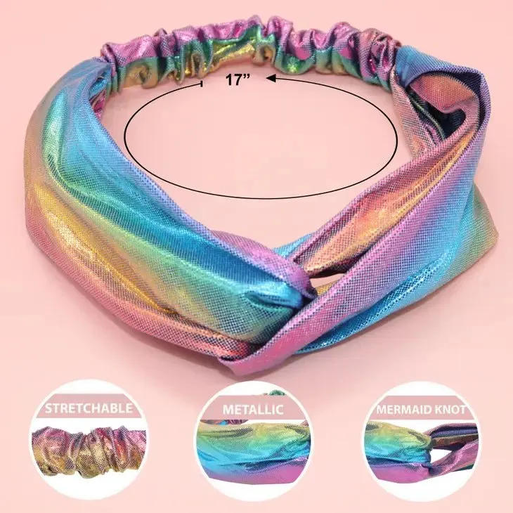 Frog Sac Metallic Mermaid Knot Headbands