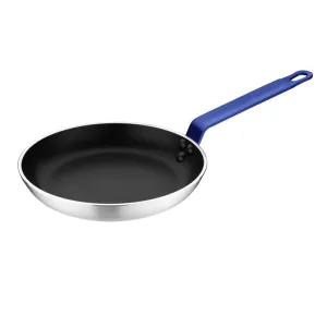 FX135 Hygiplas Non-Stick Teflon Aluminium Platinum Plus Frying Pan with Blue Handle 240mm