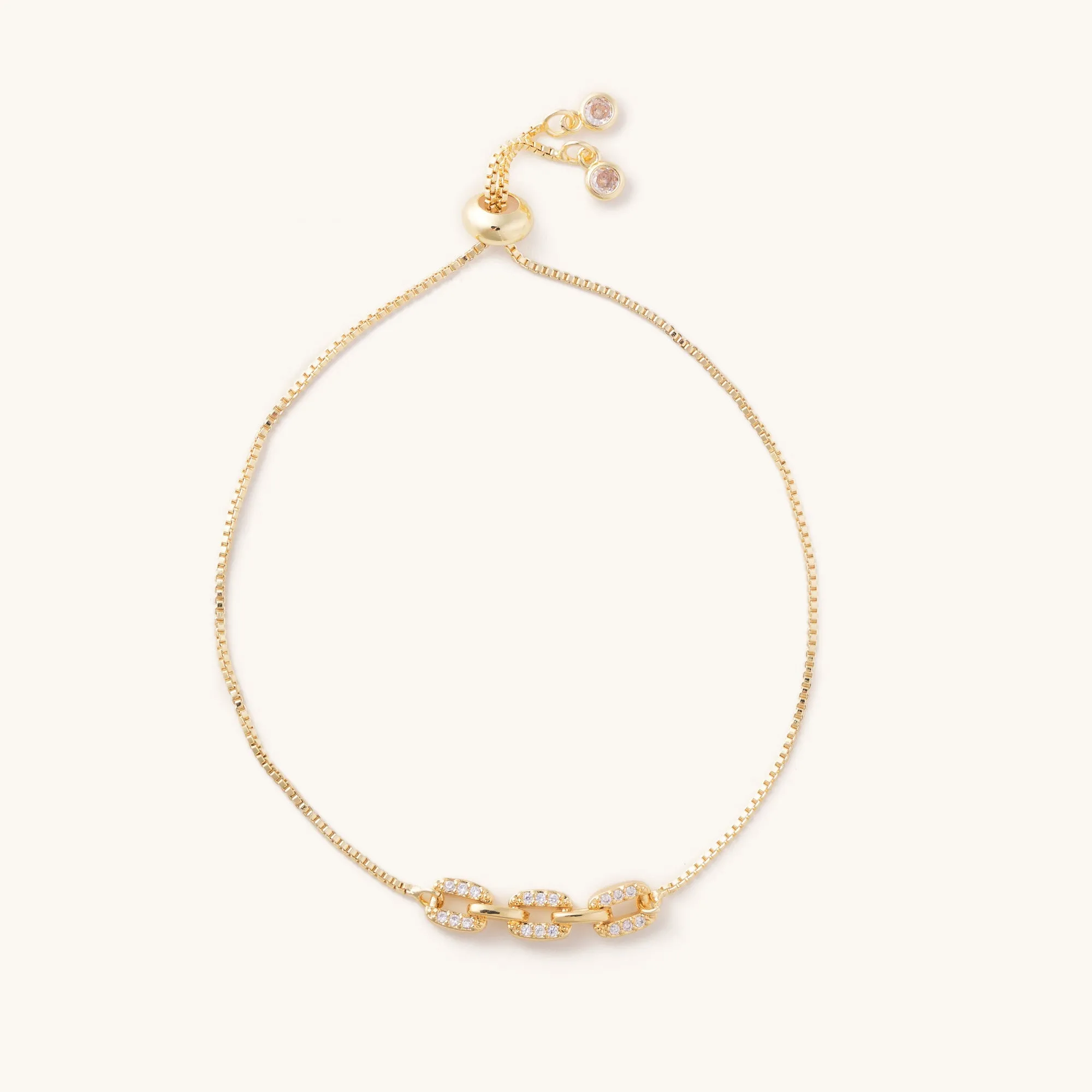 Gem Chain Slider Bracelet