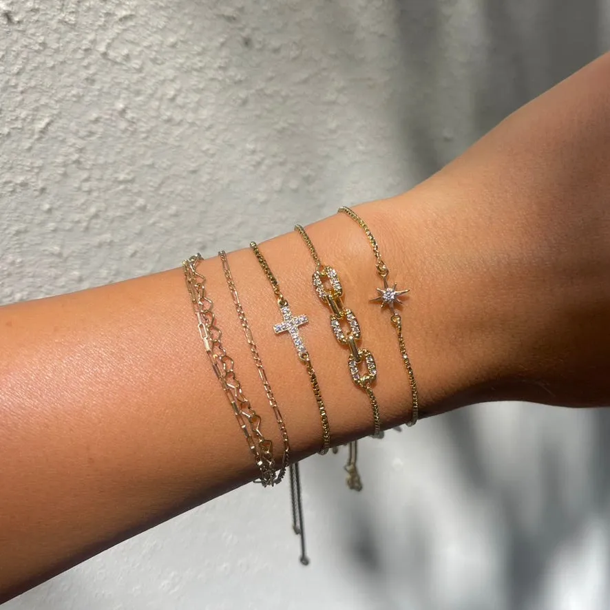 Gem Chain Slider Bracelet