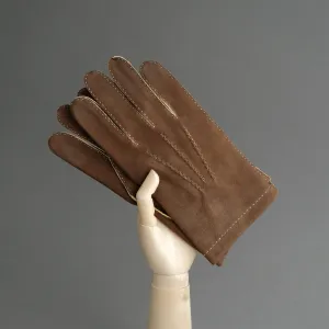 Gentlemen's Hand Sewn Unlined Gloves from Brown Doeskin