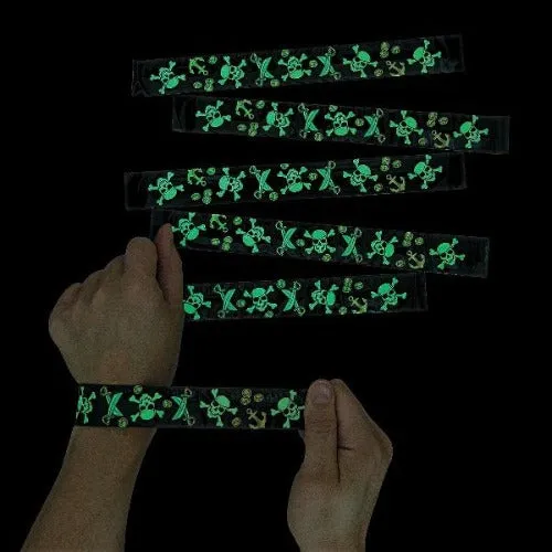 Glow In The Dark Pirate Slap Bracelets