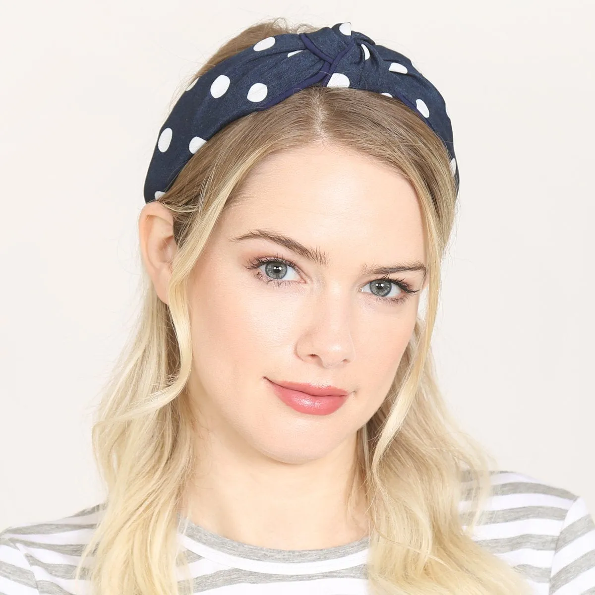 Hdh2365 - Polka Dots Tied Hair Band
