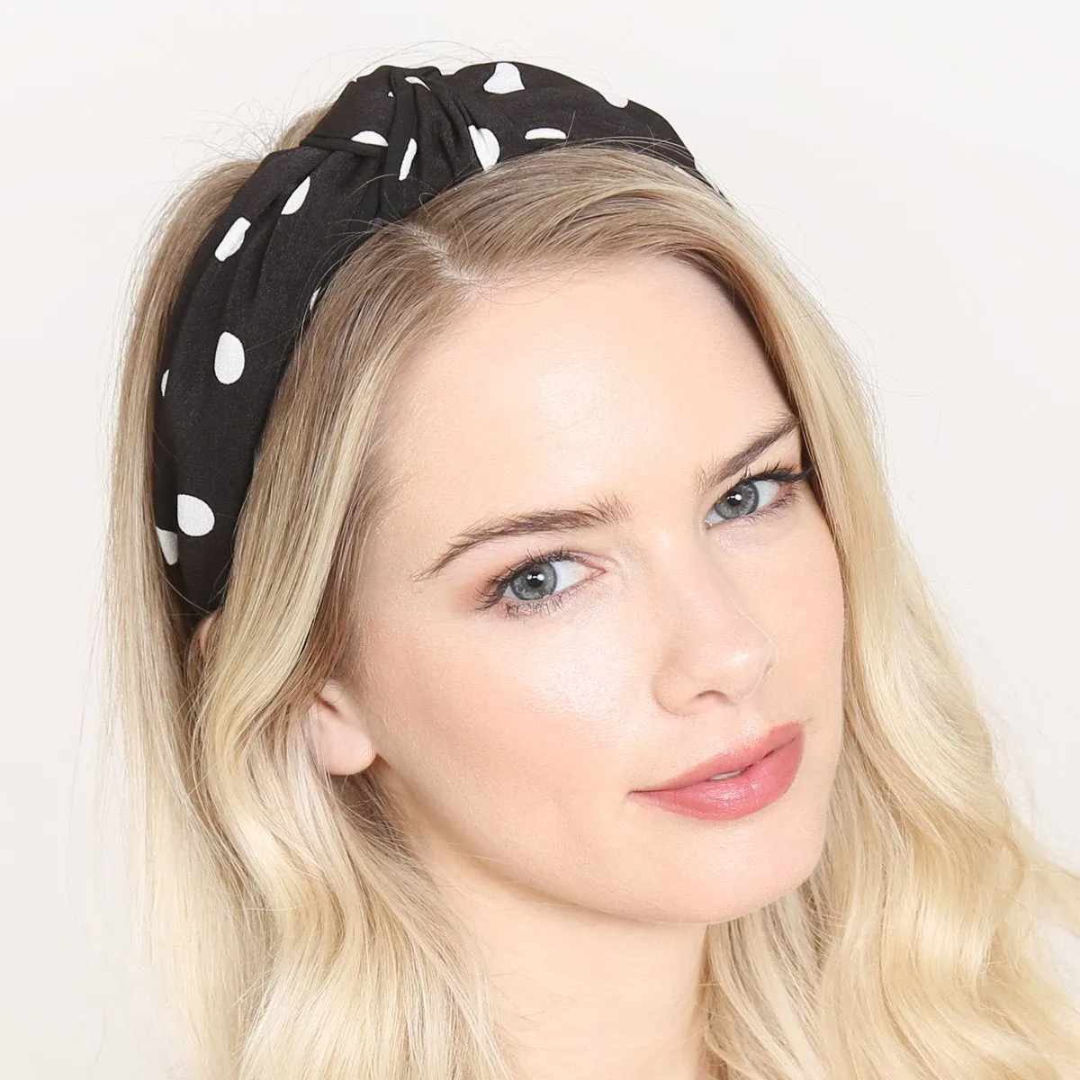 Hdh2365 - Polka Dots Tied Hair Band