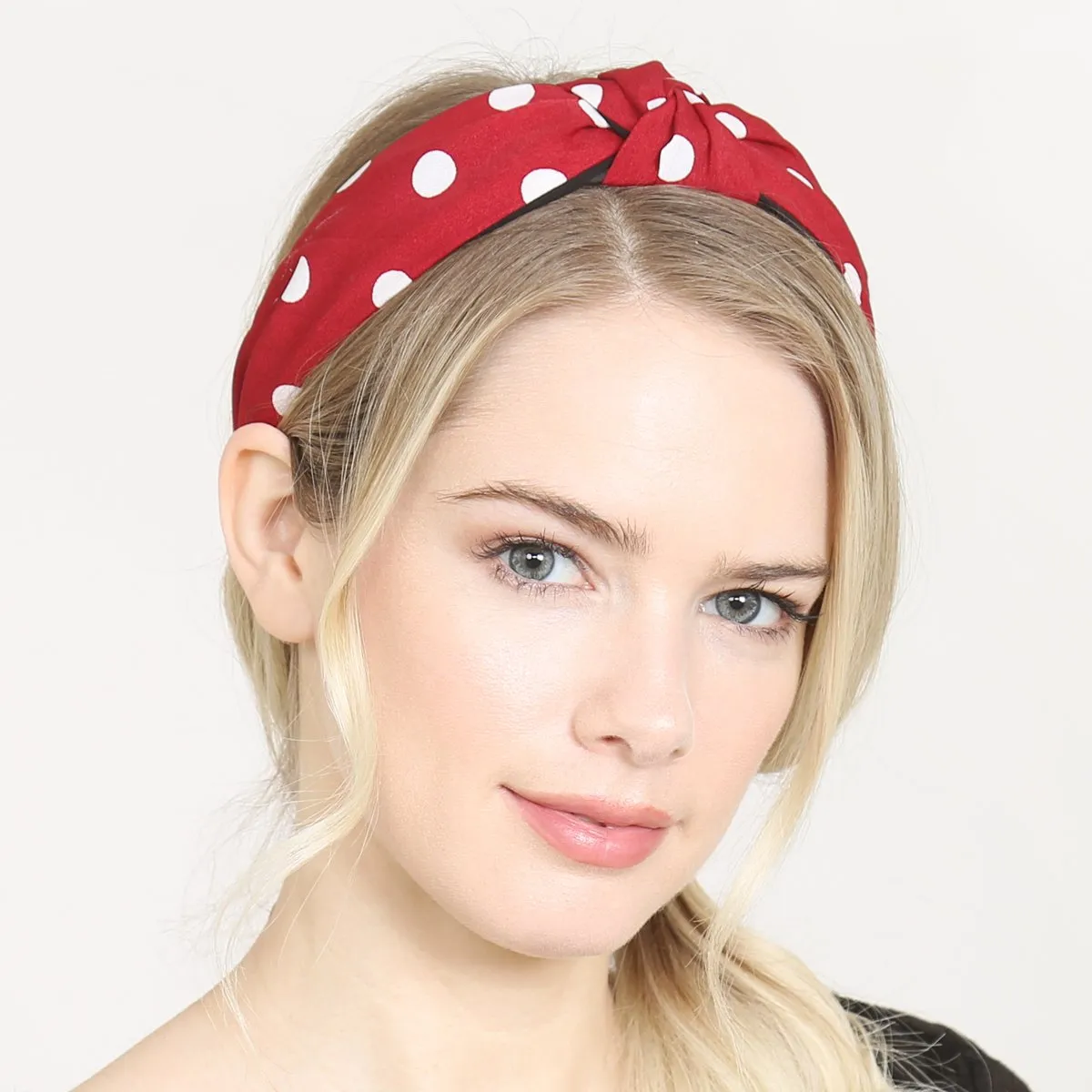 Hdh2365 - Polka Dots Tied Hair Band
