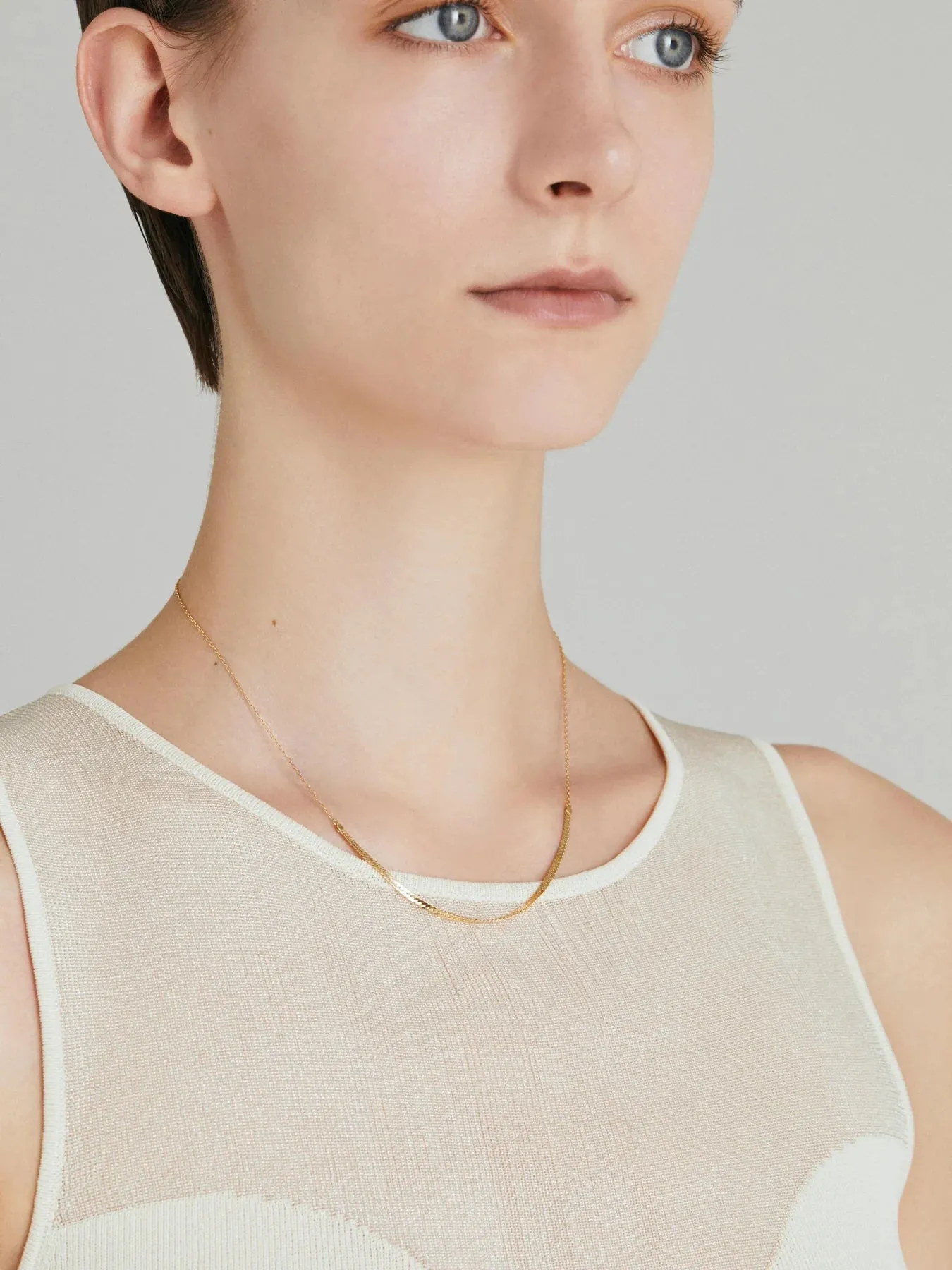 Herringbone chain necklace