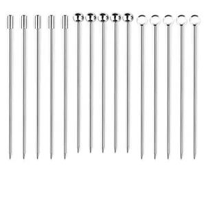 I-MART Stainless Steel Cocktail Picks Martini Picks Set (Pack of 15)