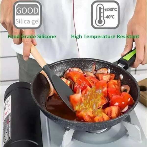 Ideal house heat resistant food grade non-stick silicone spatula set