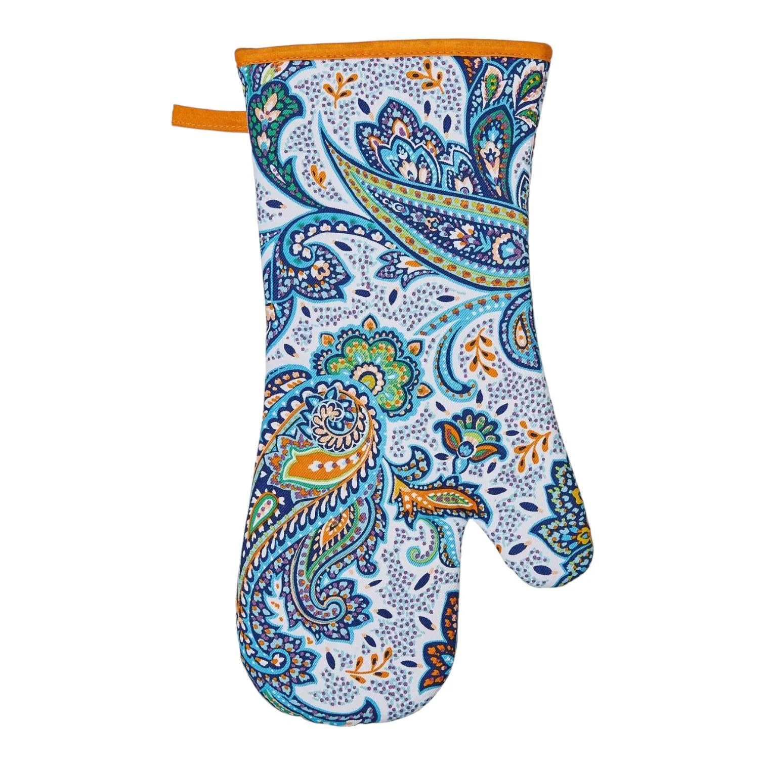 Italian Paisley Luxury Cotton Gauntlet Oven Mitt