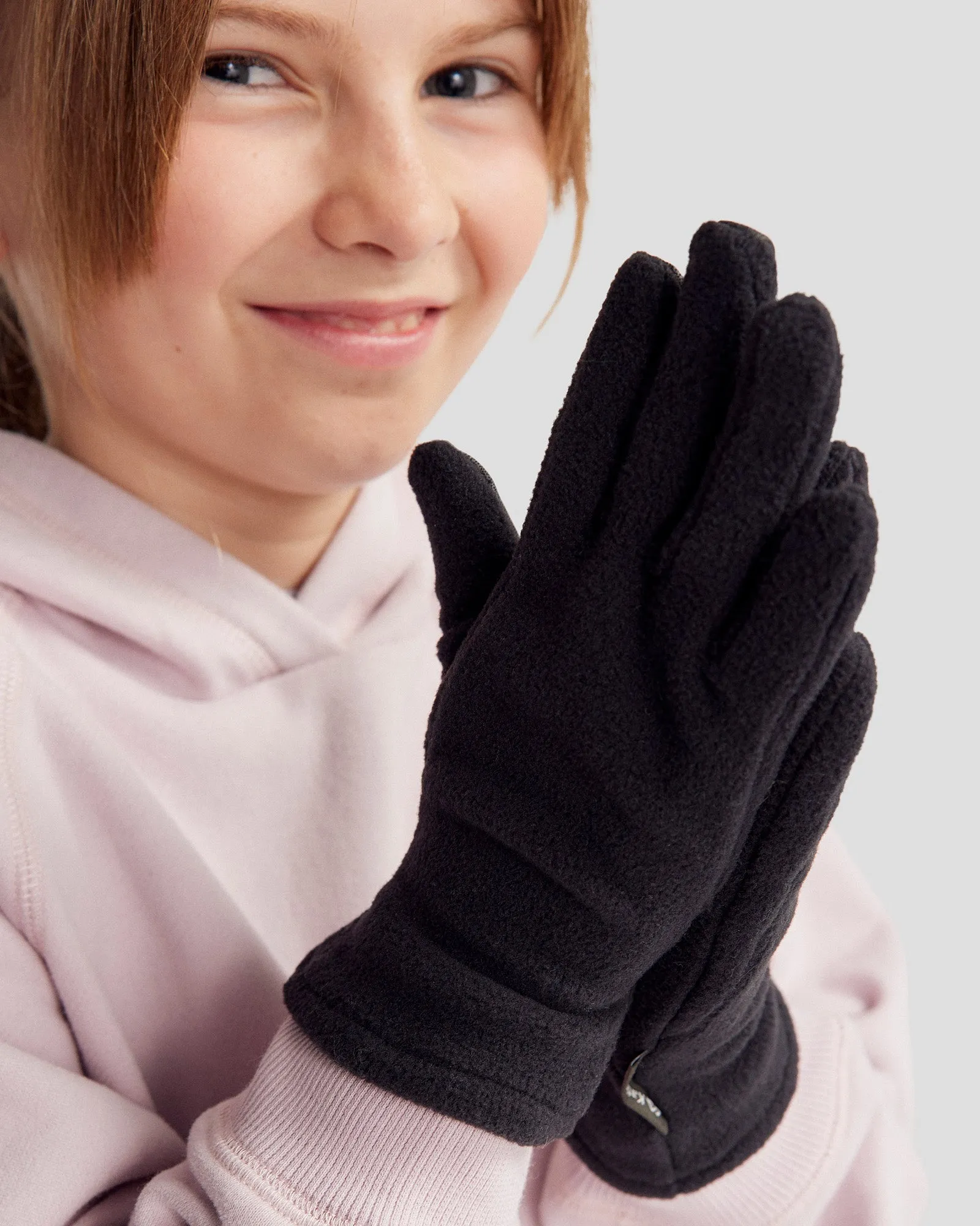 Kids' Ridge 100 PrimaLoft® Bio Fleece Gloves - Black