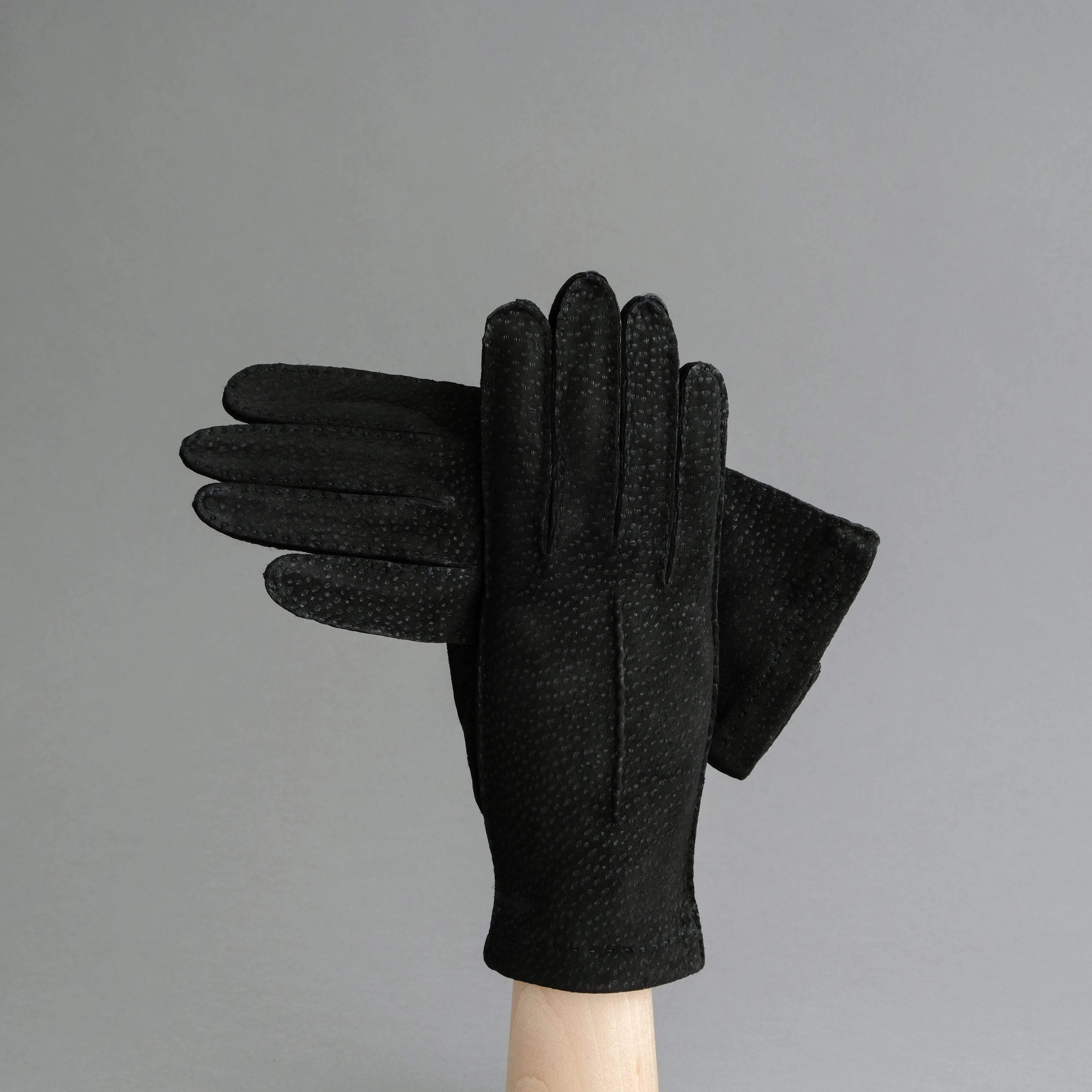 Ladies Dress Gloves from Black Carpincho Leather