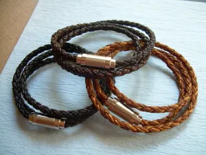 Leather Bracelets for Men, Mens Leather Bracelets, Mens Bracelets, Leather Bracelets, Mens Wrap Bracelet, Braided Bracelet, Magnetic Clasp,