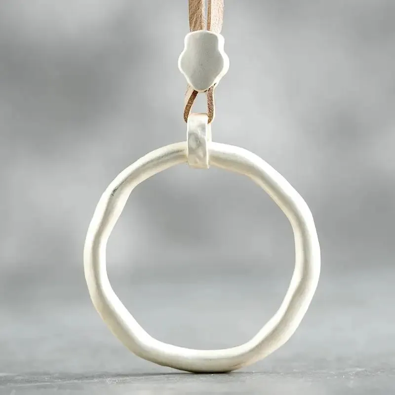 Leather Long Chain Necklace Trendy Jewelry Women Chokers Handmade Pendants