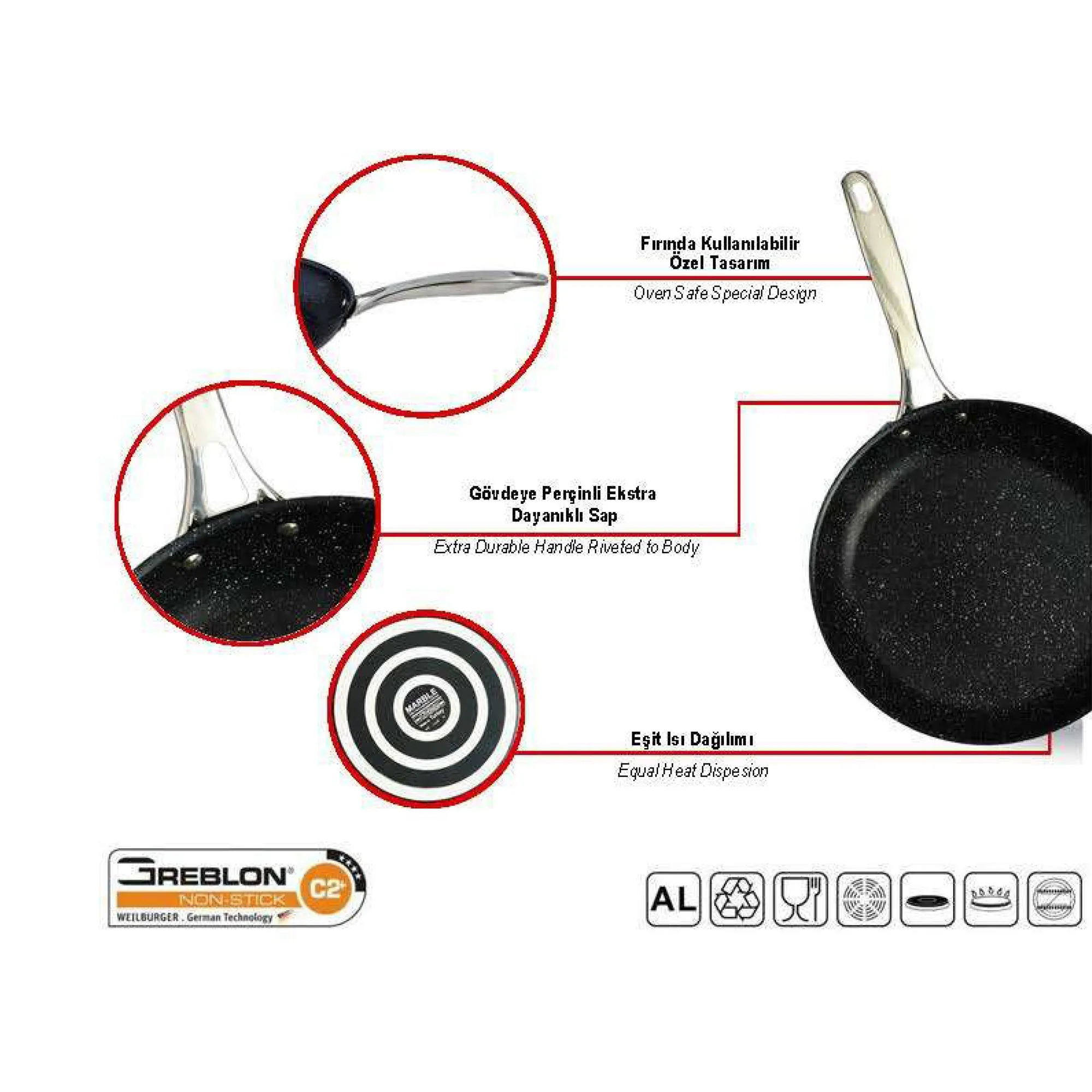 Leydi Mia 28cm Grill Pan Black