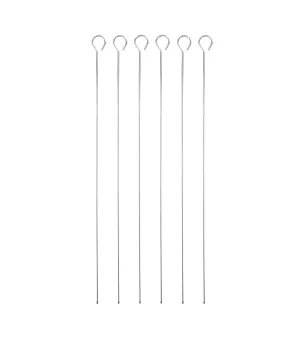 MasterClass Stainless Steel Flat-Sided Skewers Set of 6