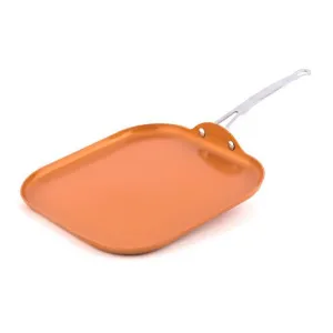 MASTERPAN Ceramic Nonstick Copper Color Griddle & Crepe Pan, 11" (28cm)