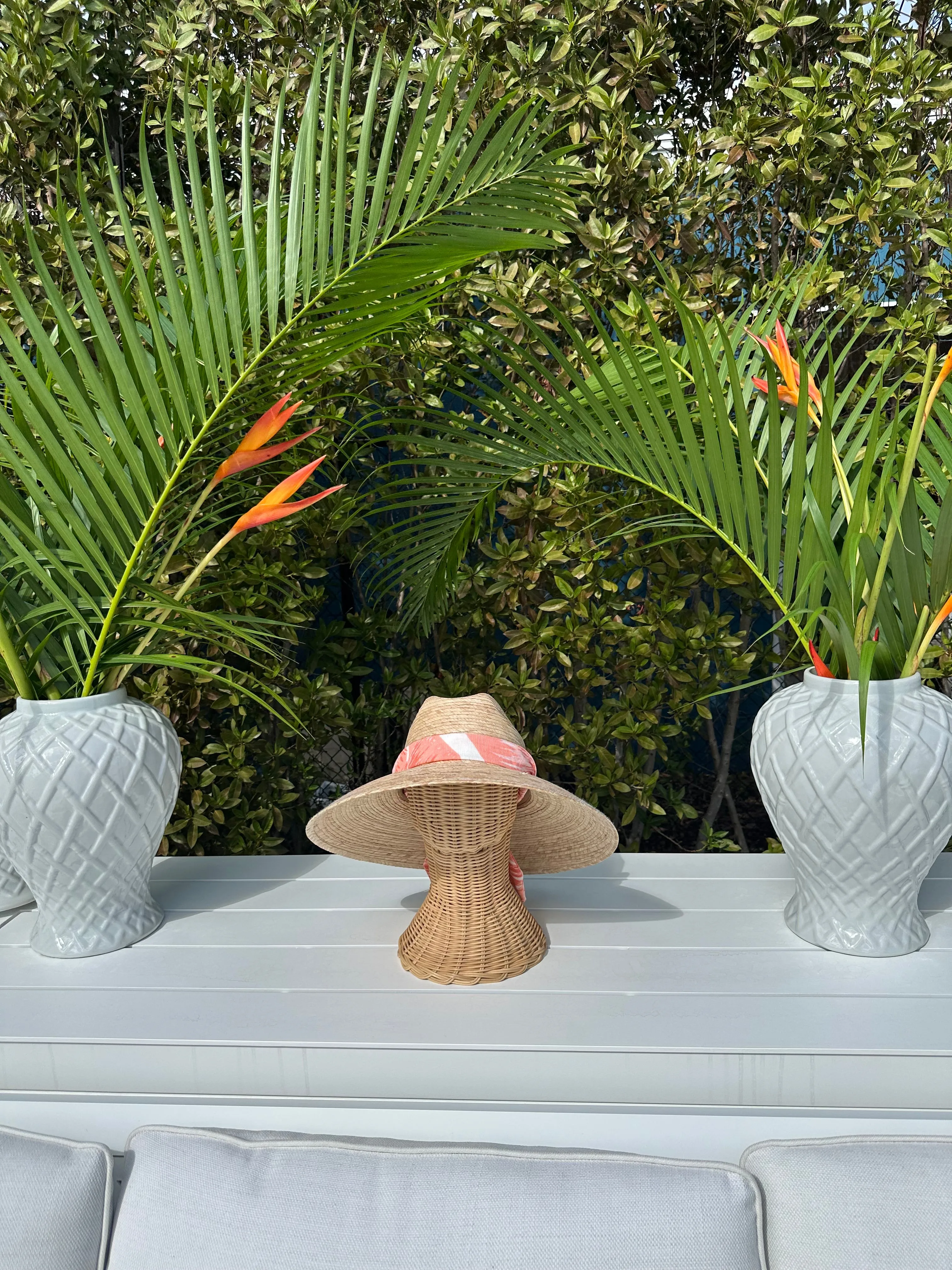 Meg Braff Designs "Beverly Hills" Fabric Hat Ribbon - Hibiscus Pink