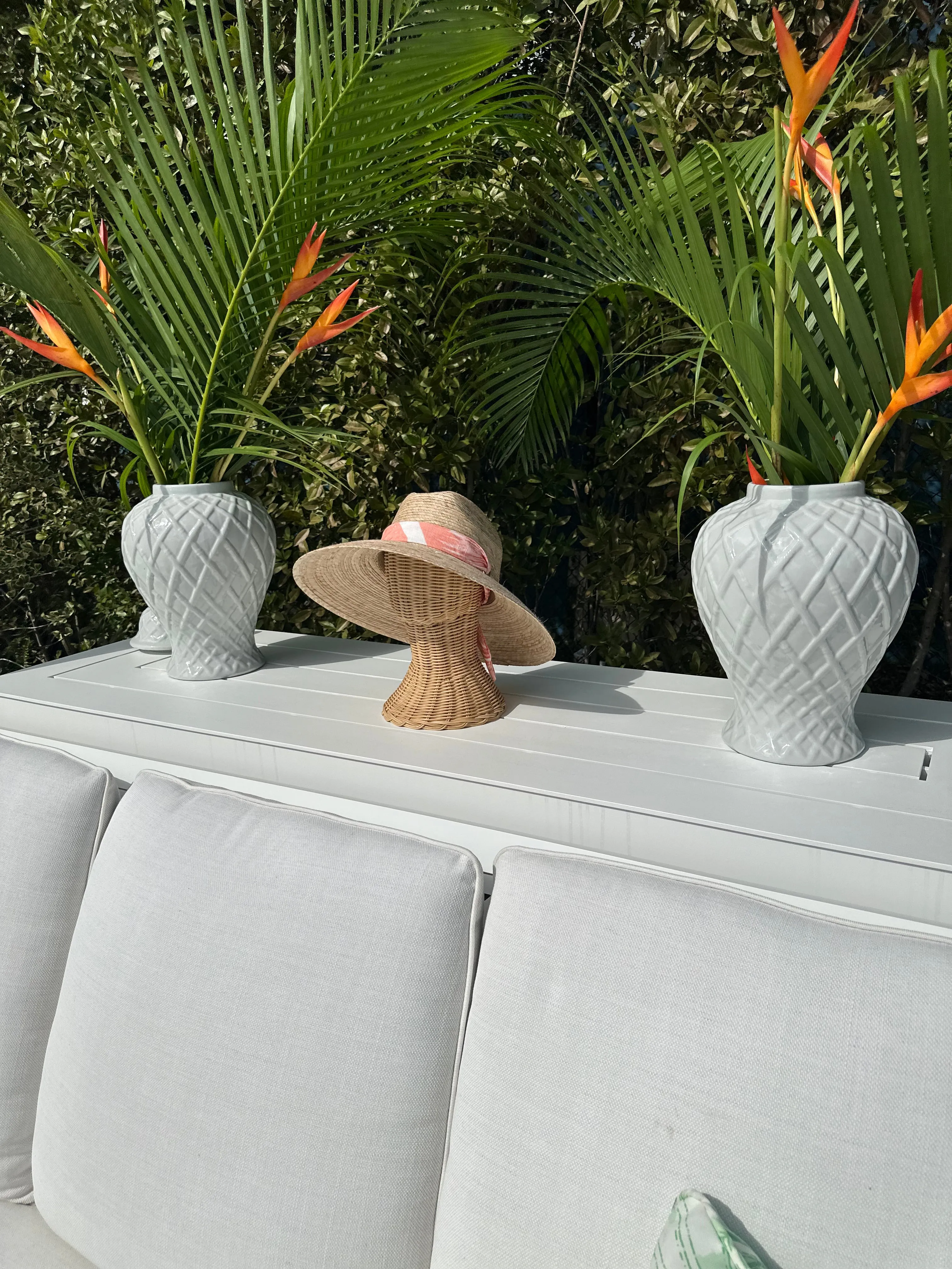 Meg Braff Designs "Beverly Hills" Fabric Hat Ribbon - Hibiscus Pink