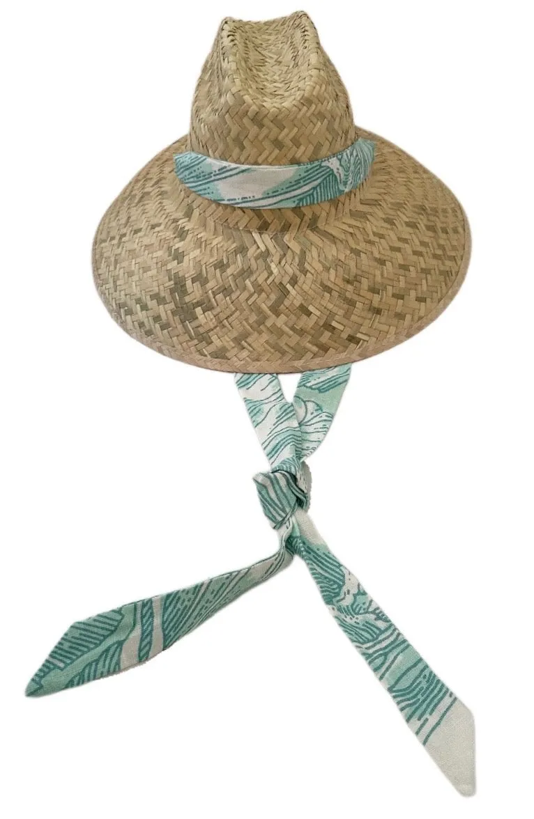 Meg Braff Designs "Nassau" Fabric Hat Ribbon - Bahama Blue