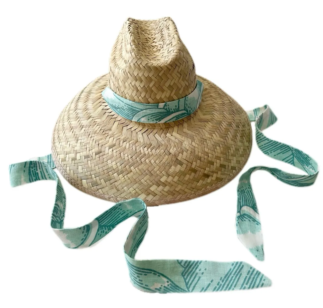 Meg Braff Designs "Nassau" Fabric Hat Ribbon - Bahama Blue