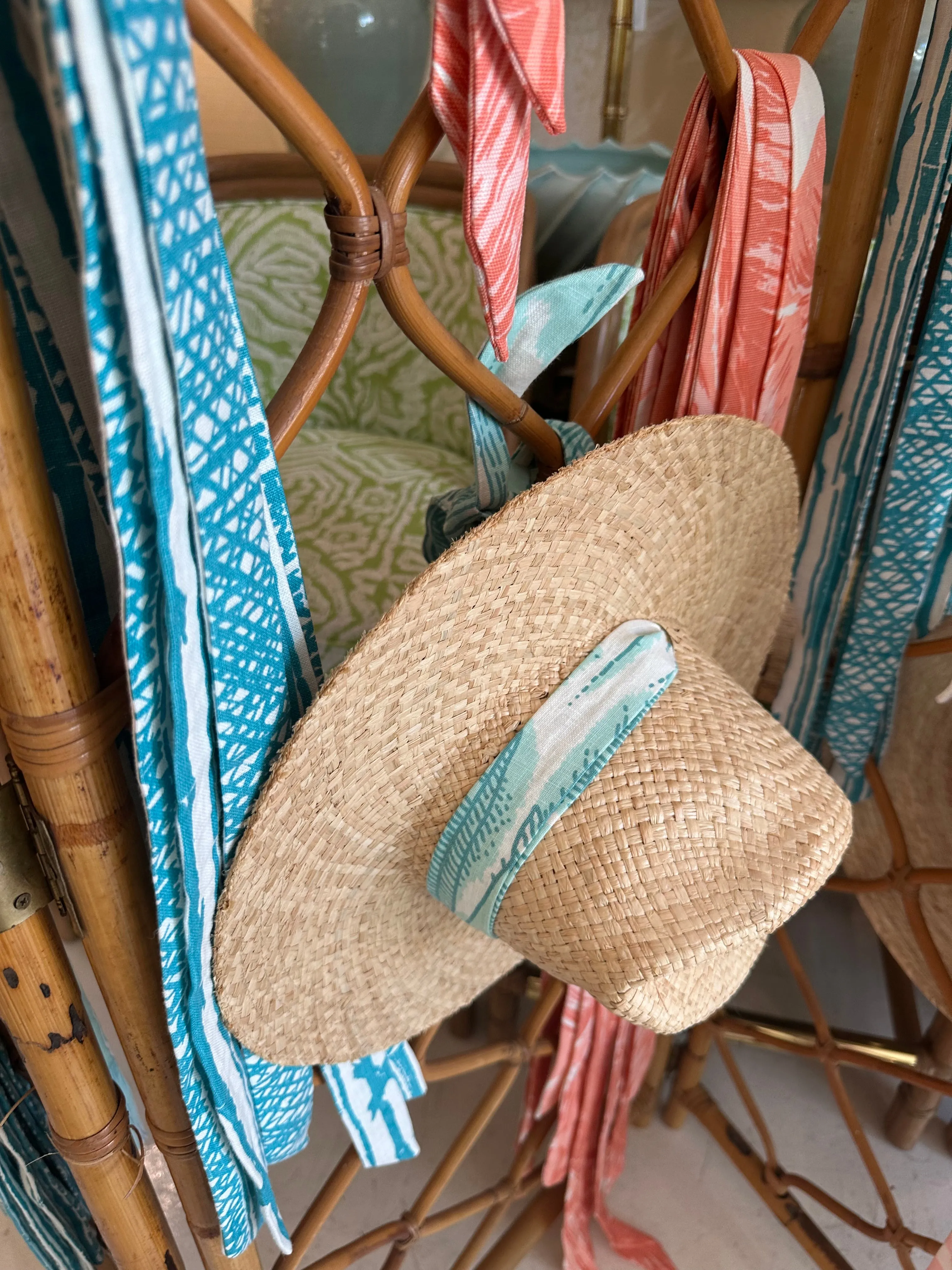 Meg Braff Designs "Picwic Stripe" Fabric Ribbon - Turquoise
