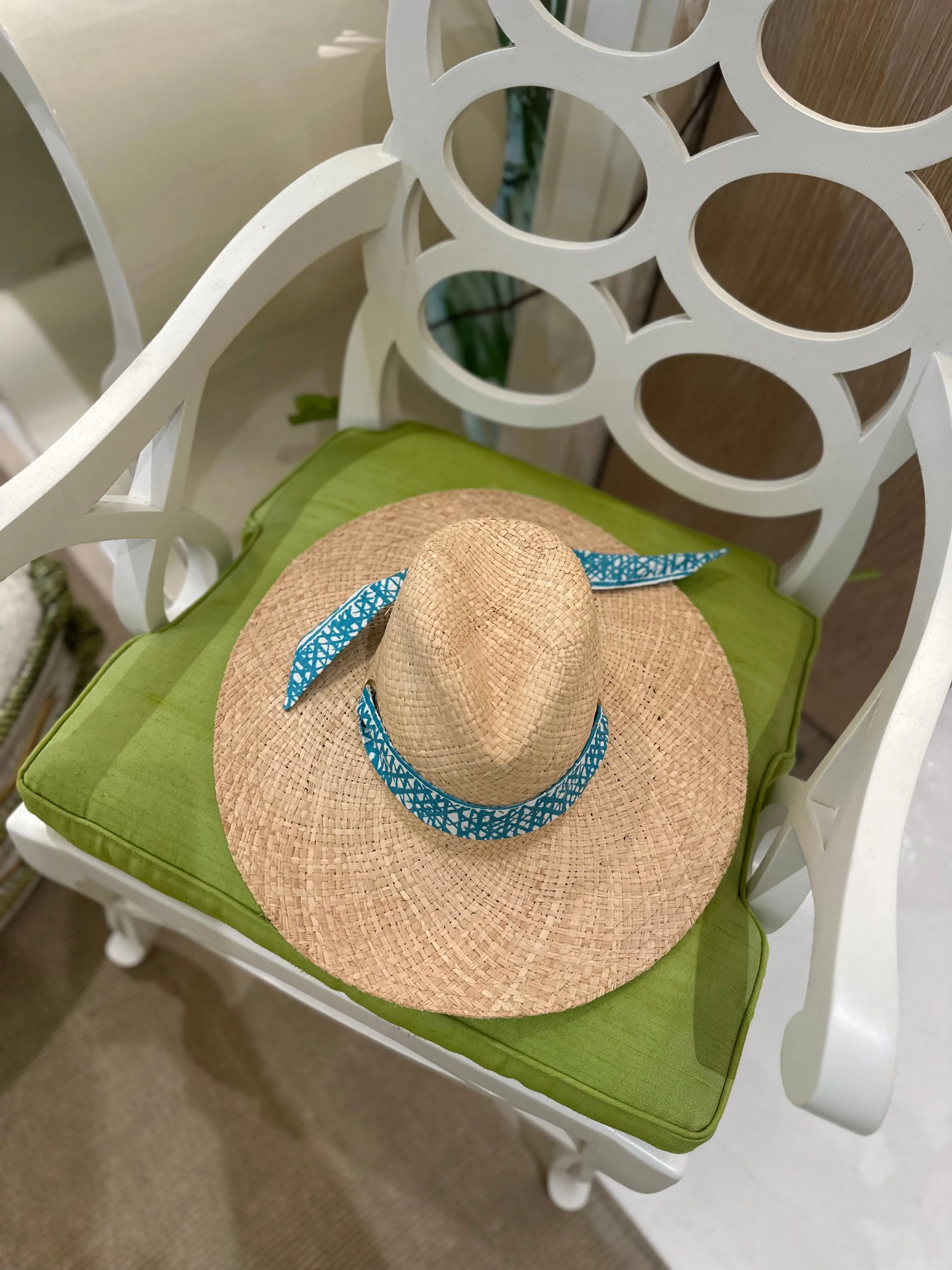 Meg Braff Designs "Picwic Stripe" Fabric Ribbon - Turquoise