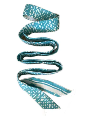 Meg Braff Designs "Picwic Stripe" Fabric Ribbon - Turquoise