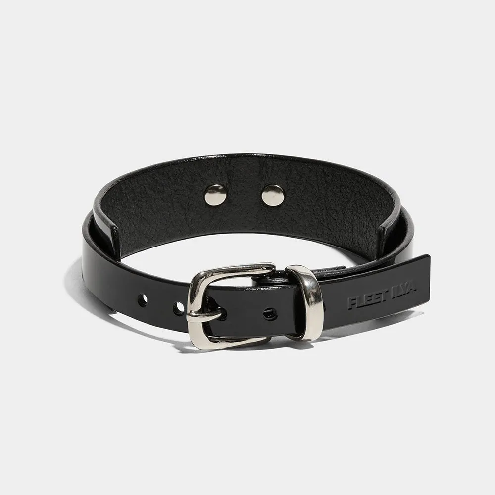 MEN'S WING COLLAR PATENT BLACK