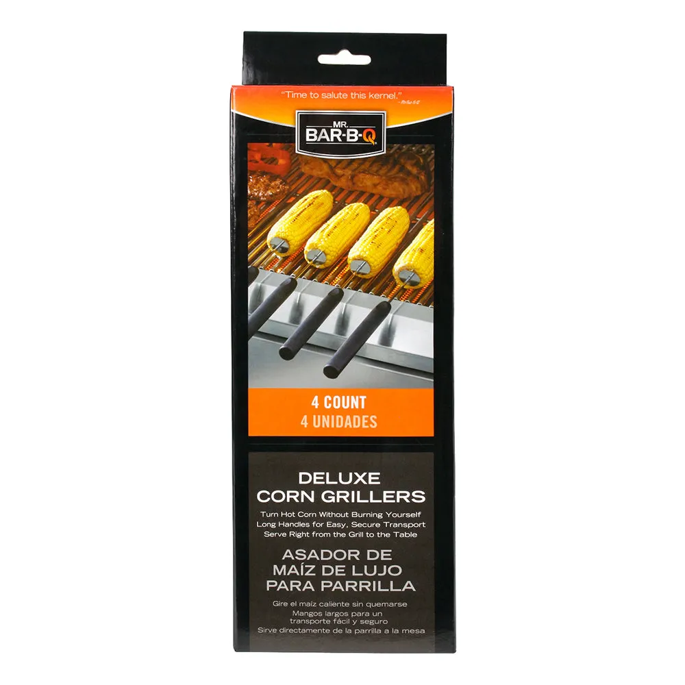 Mr Bar-B-Q Deluxe Corn Grillers With Grip Handles For Corn On The Cob 4 Count