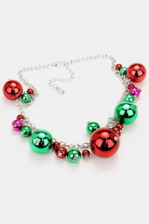 Multi-Color Holiday Ornaments Necklace