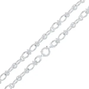 Oval & Knot Link Bracelet