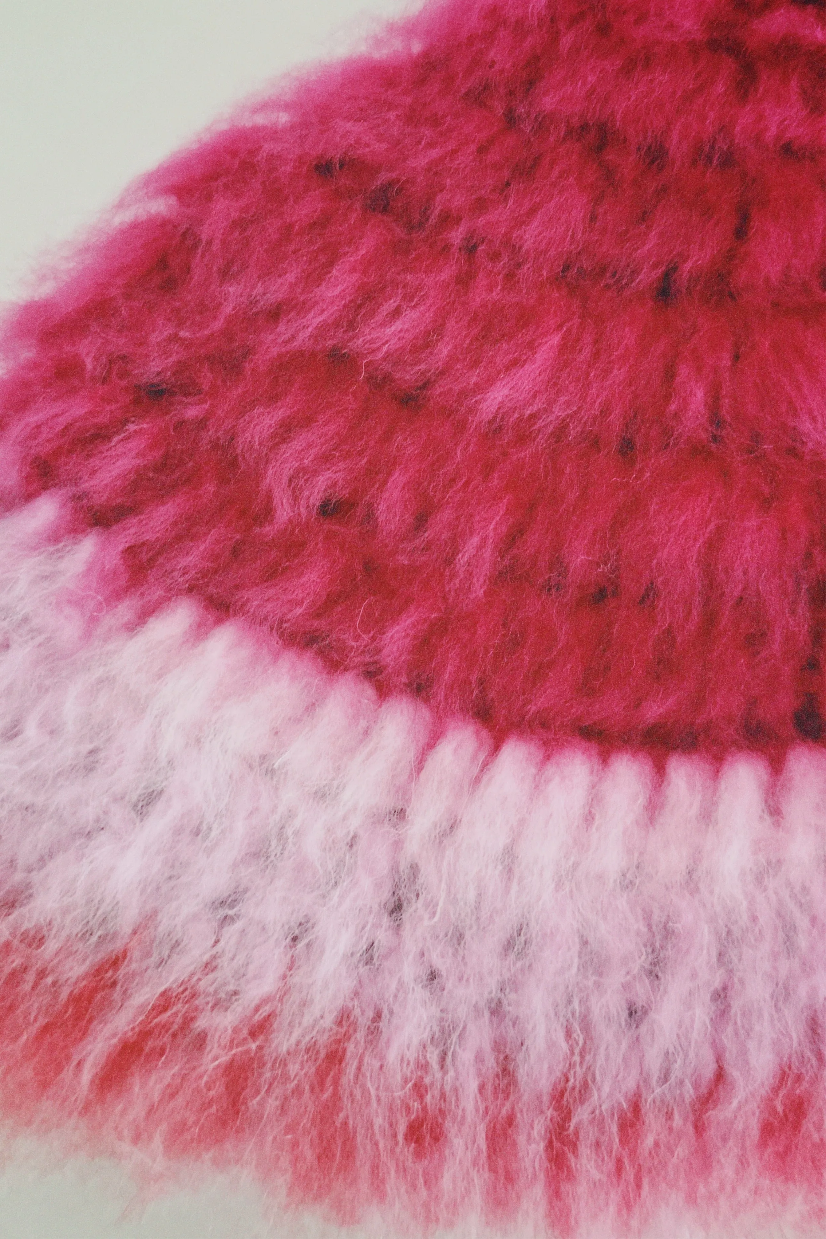 Pink and Red Crochet Hat