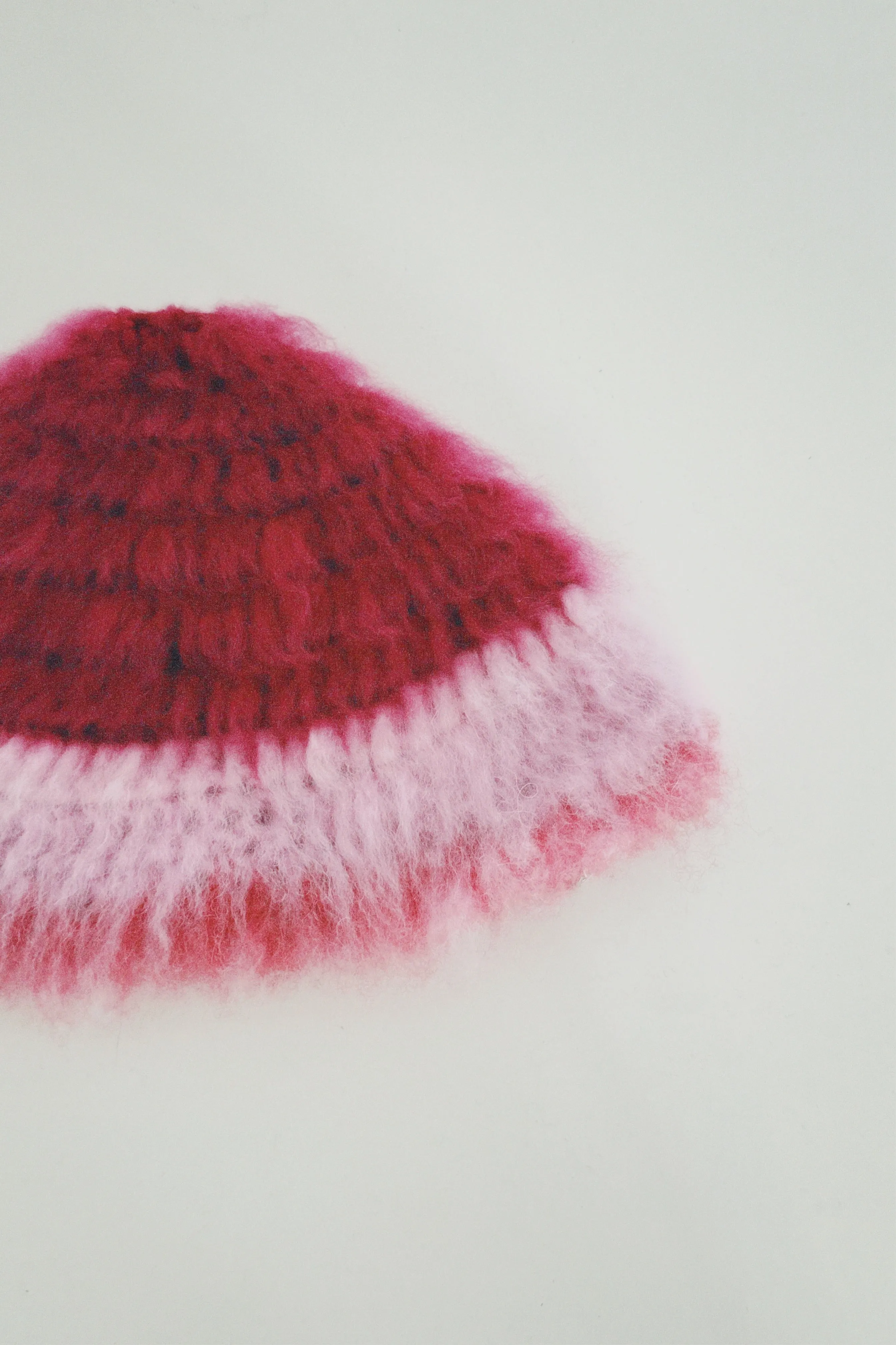 Pink and Red Crochet Hat
