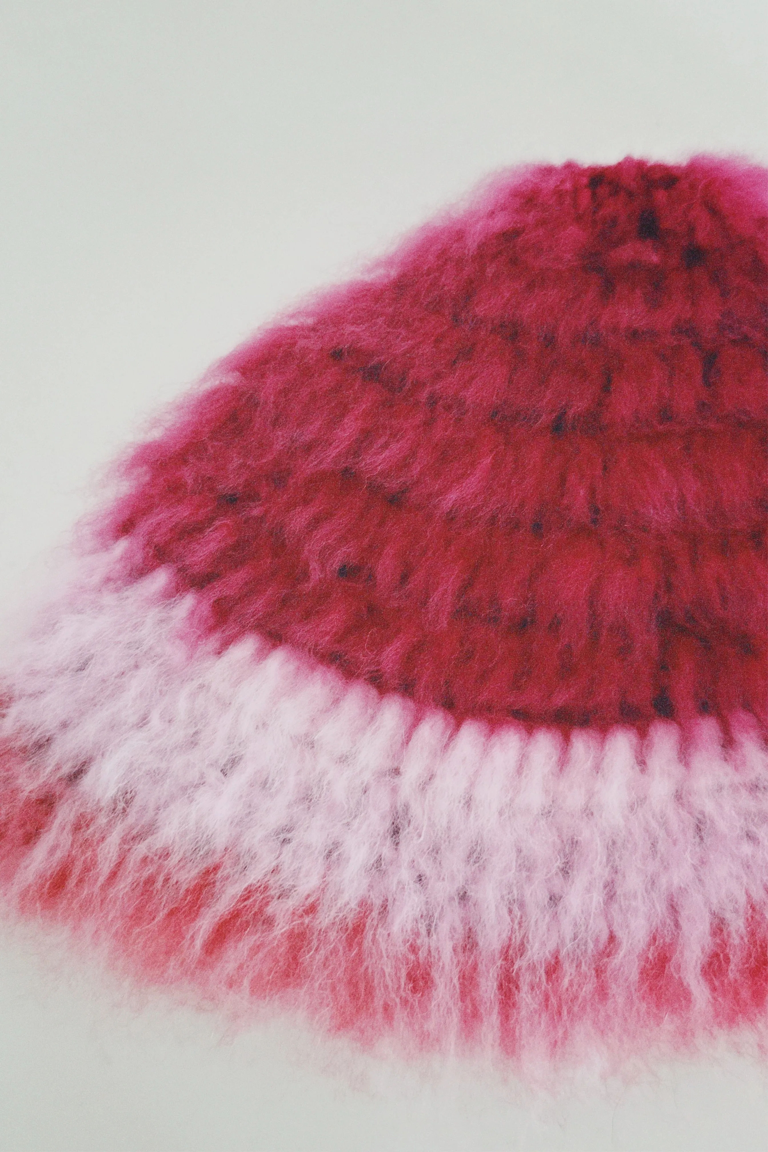 Pink and Red Crochet Hat