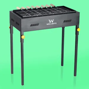 Premium XL Charcoal Barbeque Grill With 8 Skewers