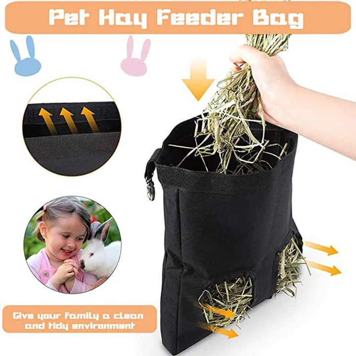 Rabbit Hay Feeder Bag Guinea Pig Hay-حقيبة تغذية قش