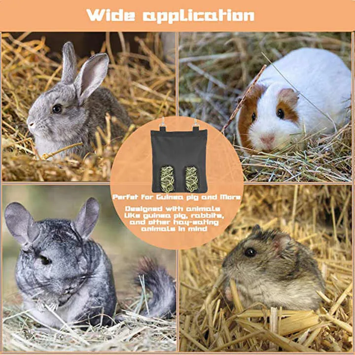 Rabbit Hay Feeder Bag Guinea Pig Hay-حقيبة تغذية قش