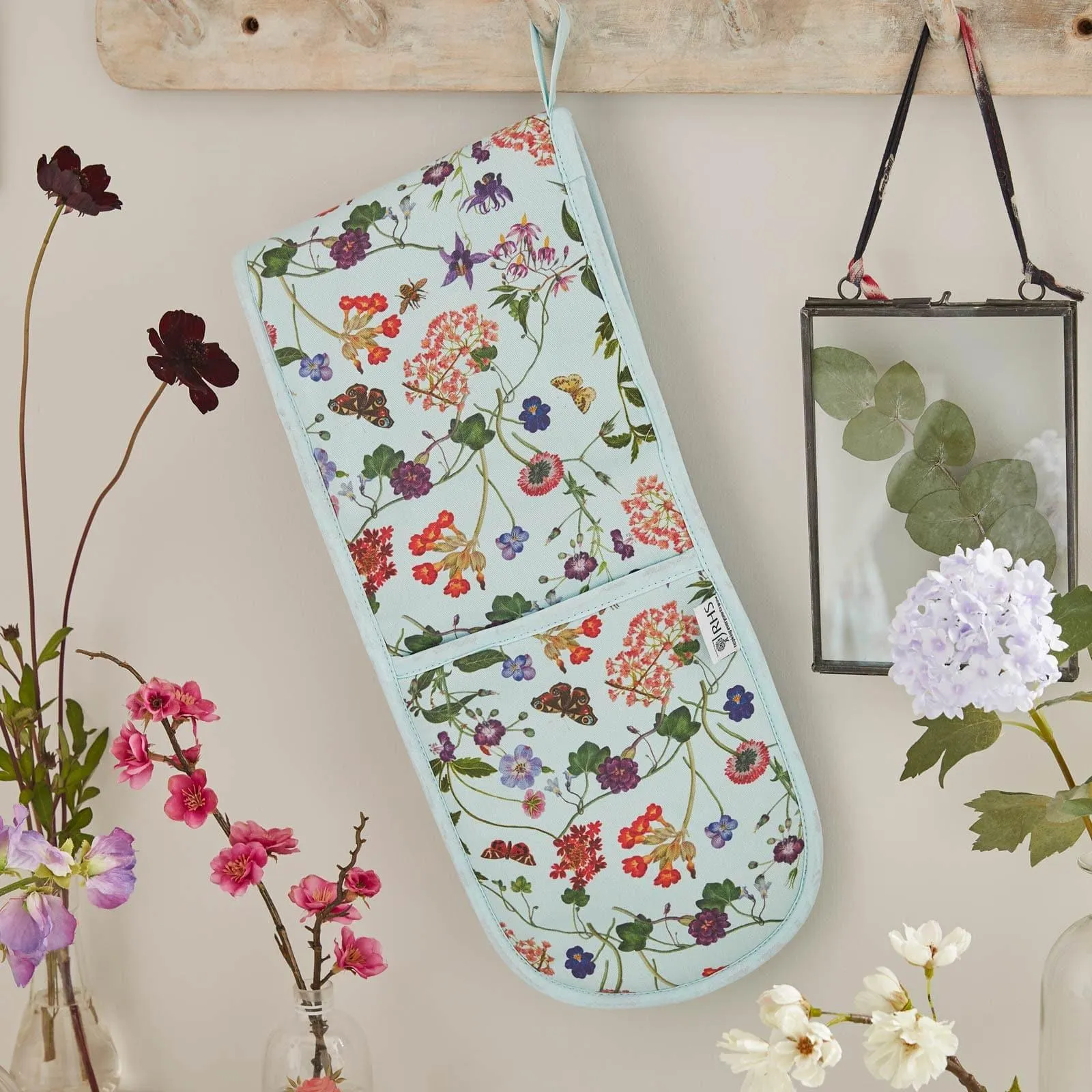 RHS Spring Floral Luxury Cotton Double Oven Glove