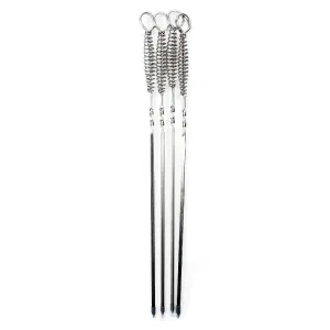 RSVP Stainless Steel Spring Skewers - 4 Pack