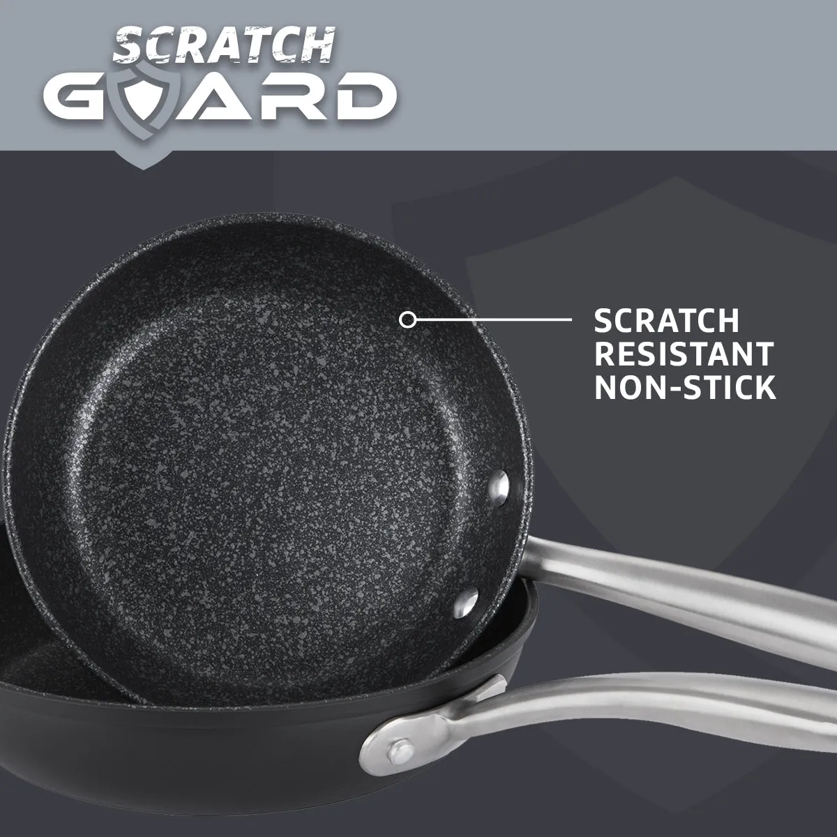 Scratch Guard Non Stick 4 Piece Pan Set   Free Milk Pan